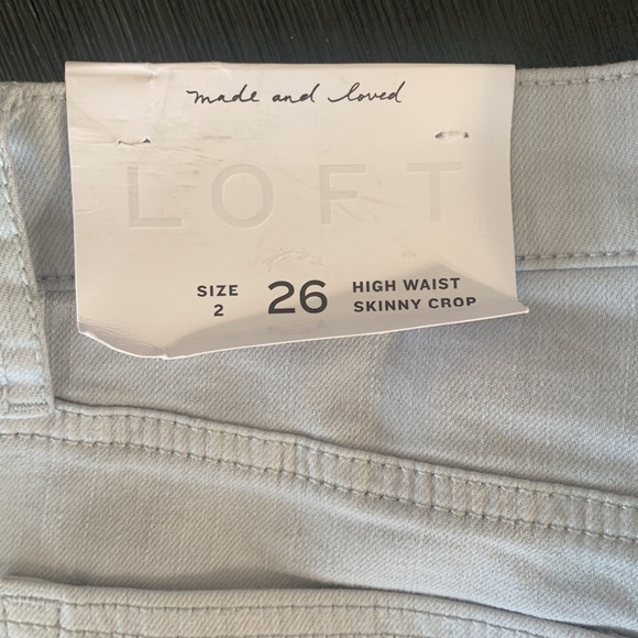 NWT Loft Cropped High Waisted Jeans - Picture 4 of 6